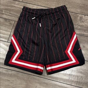 NWT youth Jordan Taped Black Red Basketball Shorts Size Small